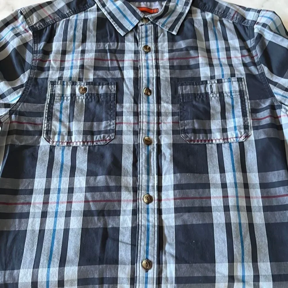 The North Face Plaid Double Pocket Button Up Shirt Sz. M
